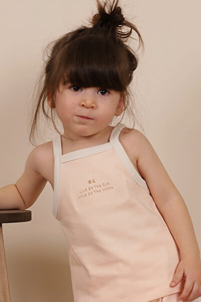 Oh La La Koala For Little Ones Embroidered Girl's Top with Powder Straps