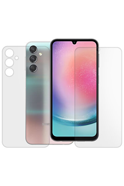 SILKASE Set of 2 matte foils for Samsung Galaxy A24 4G, phone protection, sil...