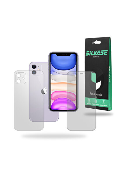 SILKASE Set 2 folii mate pentru Apple iPhone 11, protectie telefon, silicon