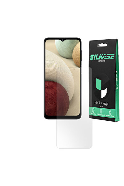 SILKASE Set of 2 matte foils for Samsung A12, phone protection, silicone
