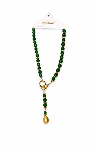 Karşıyaka Bijuteri Special Design Handmade Natural Green Agate & Jasper Stone...