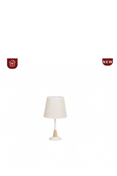 Barigo Modern Table Lamp Featuring a White Base and Wooden Element