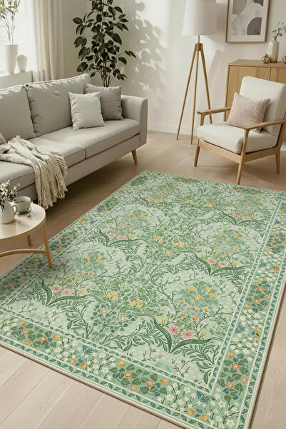 Dally Home Dijital Kaymaz Baskılı Yıkanabilir Salon Halısı Mutfak Halısı Yolluk
