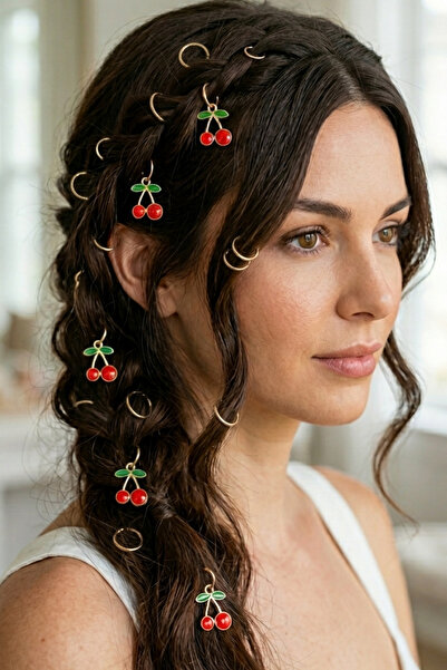 PETEK AKSESUAR SET DE 20 DE CUBURI DE PĂR CU FIGURĂ DE CIREȘE