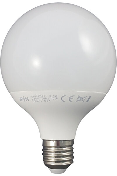 Luxera Lighting Bec LED E27, model G95, 15W=150W, 6400K, lumină rece, 1400Lm