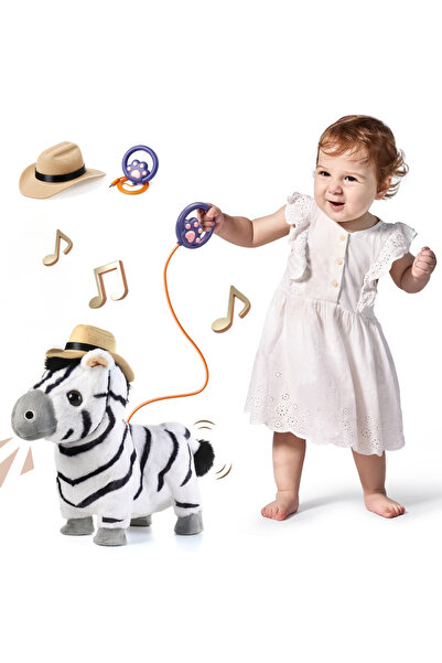 tumama Tumama® Zebra Interactive Toy, Imitates, Walks, Moans and Moves Head a...