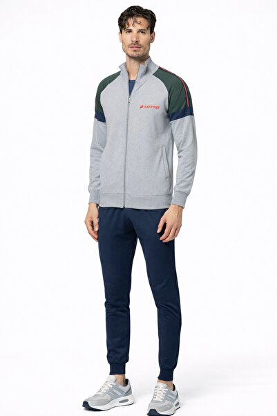 Lotto Men's tracksuit LA1082, set of zippered sweatshirt and pants, regular fit
