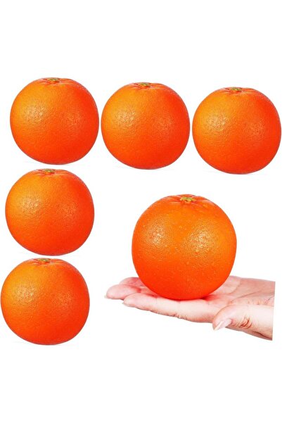 Nettenevime Yapay PORTAKAL Lüx 6lı Paket Yapay Meyve Gerçek Boyutlarda