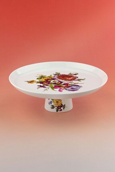 Bursa Porselen Dekor Amber Porcelain Footed Plate