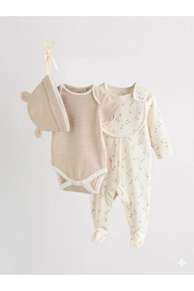 Next Baby Cotton Cream Newborn 4-Piece Hospital Discharge Set