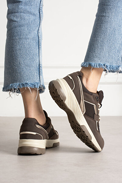 pasyone Kahverengi Kadın Günlük Sneaker Ayakkabı