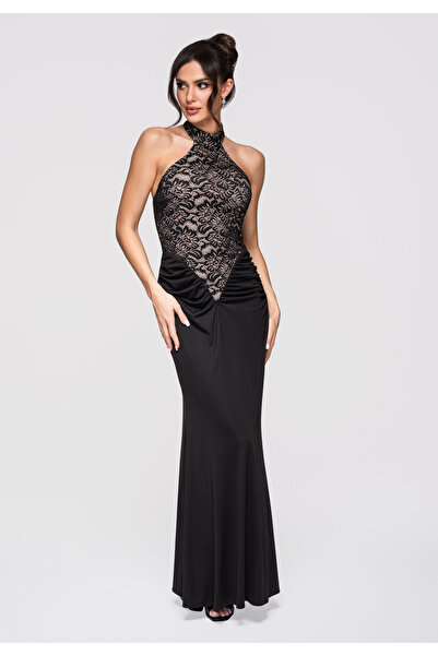 Larica OMBRE Women's Elegant Evening Dress LA-OM-DLR295 Black