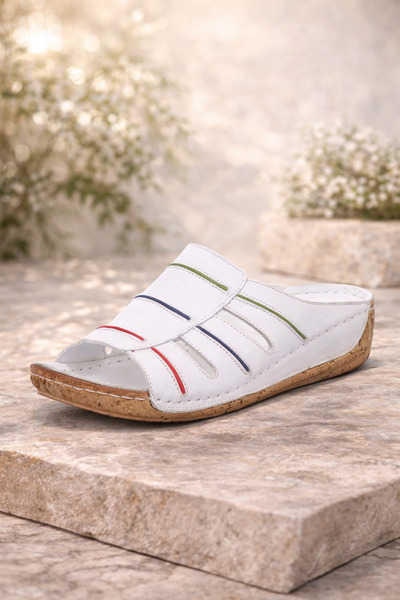 İNZE AYAKKABI Genuine Leather Slippers Model Name: Mirana