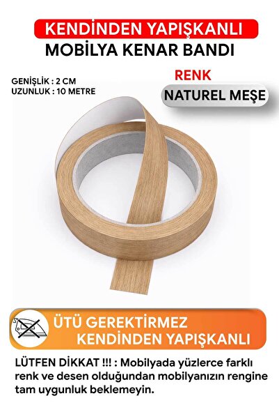 FixCaps Mobiya Kenar Bandı,Kendinden Yapışkanlı . Naturel Meşe ,Dekoratif Şer...