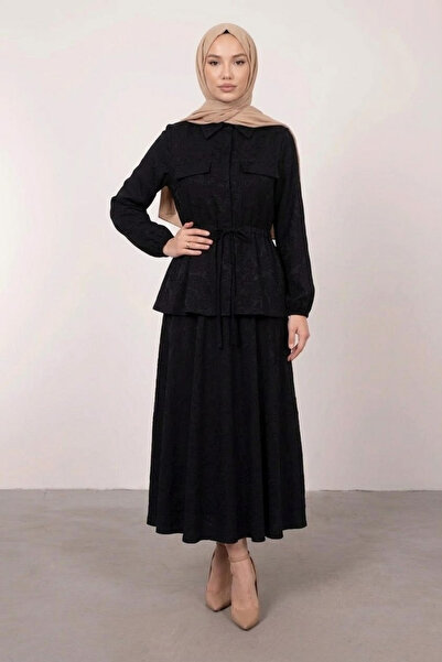 Tesettür Diyarı Σετ ισλαμικής ενδυμασίας με έθνικ σχέδια από ύφασμα, πουκάμισ...