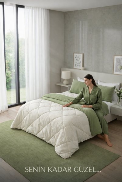 KADINCA COOL Serisi ® | Bambu Yorgan Tek Kişilik 155x215 cm | Pamuklu | Bakla...