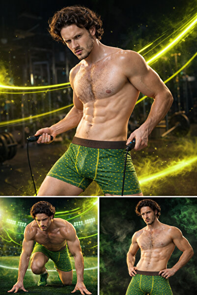 Mercan Mathematical Patterned Cotton Boxer Shorts - Non-Marking Waist Elastic