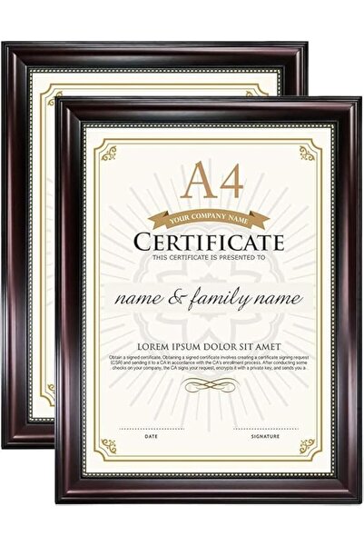 Decorhills إطارات وديكورات A4، إطار زجاجي احترافي للشهادات والصور مع قاعدة خش...