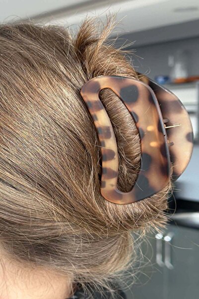 TAKIŞTIR Brown Leopard Patterned Latch Buckle