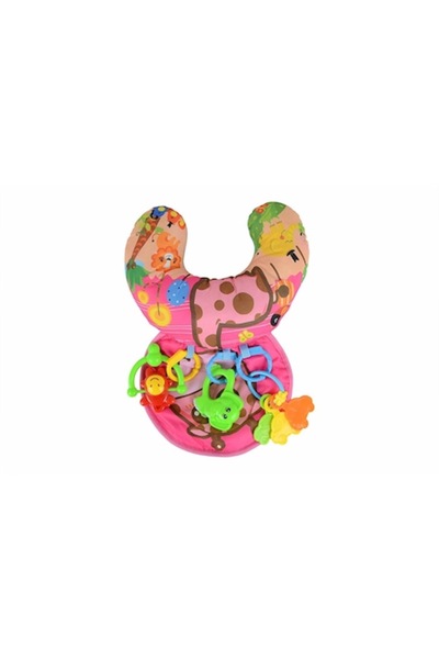 Meying Centru de activități cu pernă roz pentru bebeluș