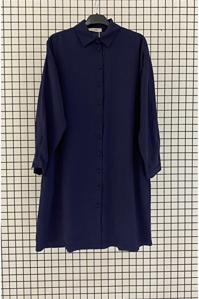 Armine Trendy Back Detailed Button Closure Double Pockets 98 cm Summer Hijab ...