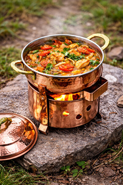 Efsoon Organics Copper Camping Pot and Stove – Enjoy Hot Meals in Nature