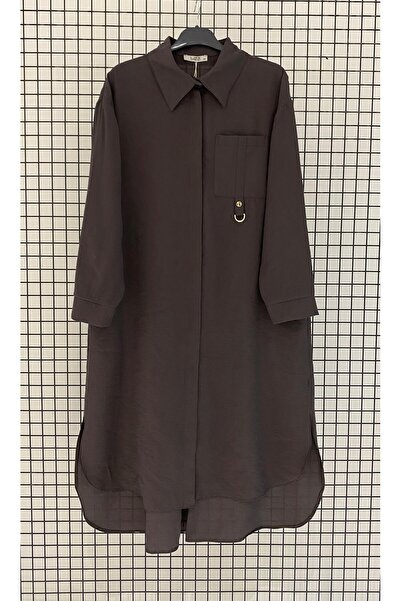 Armine Trendy Modal Fabric Summer Hijab Tunic with Hidden Button Closure and ...