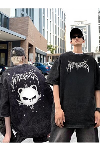 Touz Μπλουζάκι Stray Kids Karma με τύπωμα Unisex που πλένεται, Vintage oversized