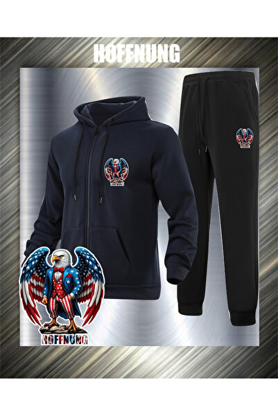 HOFFNUNG UNISEX Σετ φόρμας casual USA Eagle Outdoor με ολόσωμο φερμουάρ
