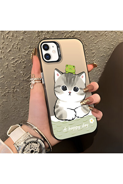 Hontinga حافظة هاتف من السيليكون متوافقة مع هاتف iPhone 12، ذات حافة صلبة ومض...