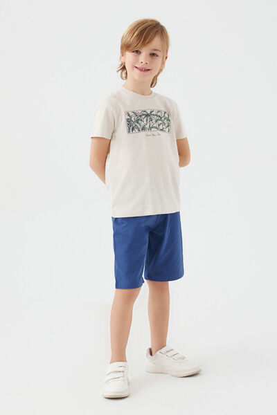 Arnetta Guide Your Soul Beige Boys' Bermuda Set