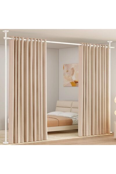 WELBİA WELDUN Room Divider, Screen Frame Curtain Poles, Freestanding Divider ...