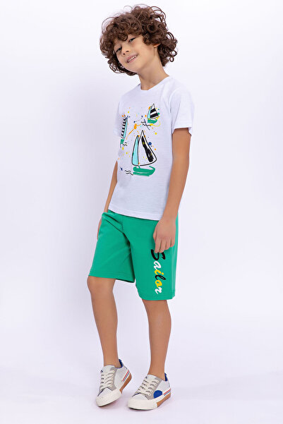 ROLY POLY طقم برمودا للأولاد باللون الأبيض من روليبولي سيلور