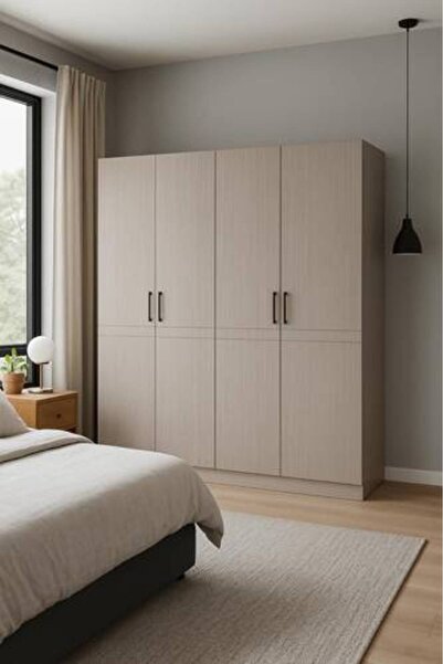 Al Saadah Home Wooden Wardrobe 4 Doors 200X160Cm