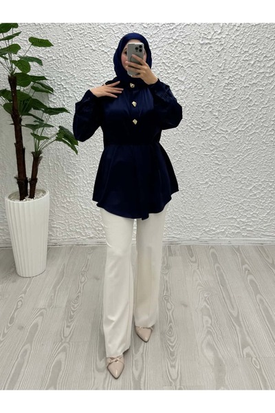 Queyla Lina Saten Gömlek
