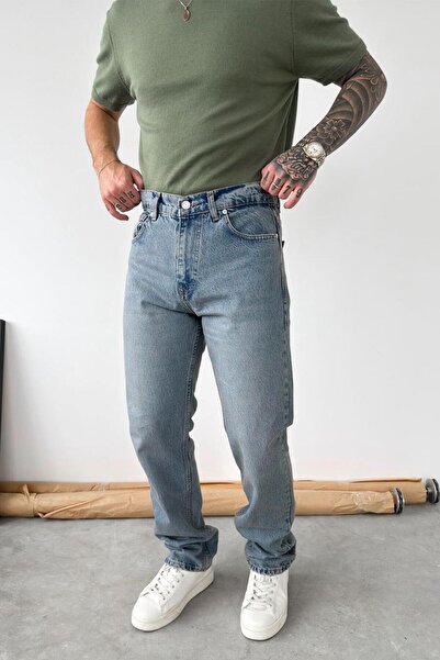 HAFKAGİYİM Antique Ice Blue Soft Gradient Regular Trousers