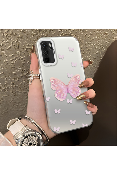 Hontinga حافظة هاتف OPPO A16 متوافقة مع حافة السيليكون الصلبة ومضادة للسقوط ع...