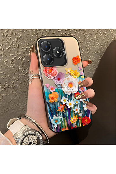 Hontinga Realme Note 60 Compatible Silicone Edge Hard Back Anti-Fall Phone Ca...