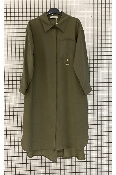 Armine Trendy Modal Fabric Summer Hijab Tunic with Hidden Button Closure and ...