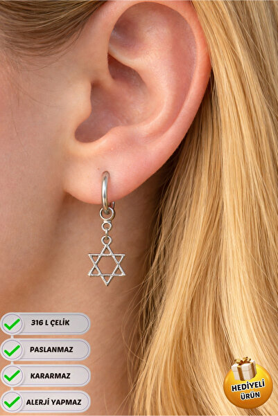 Piercing Market Steel & Silver Çelik Özel Tasarım Sallantılı Hediyelik Gotik ...