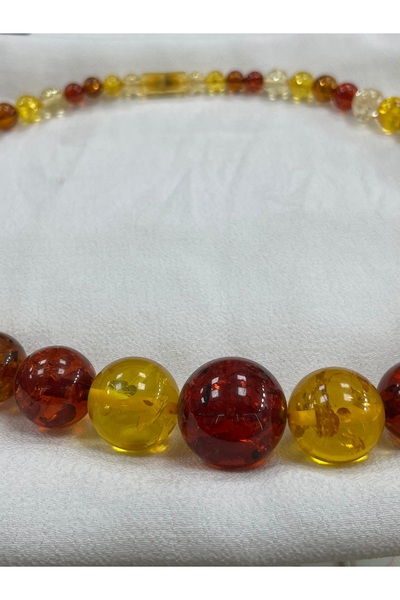 ÇELİKSİLVERTAKI Colored stone necklace