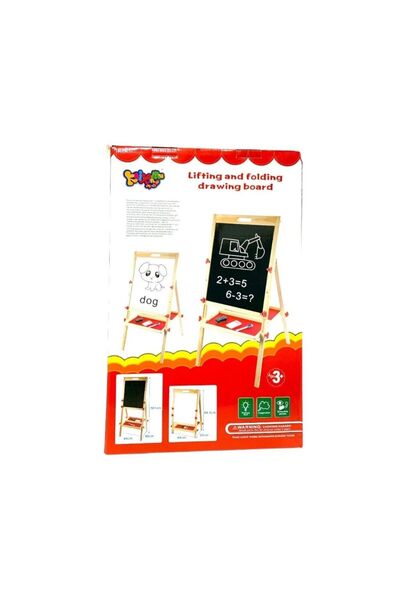 Noname Tabla din lemn dubla cu creta si marker, ZJA385231