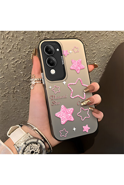 Hontinga حافظة هاتف Vivo Y04 متوافقة مع حافة السيليكون الصلبة ومضادة للسقوط ب...