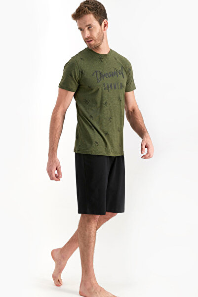 Arnetta طقم برمودا رجالي من دريم سمر كاكي