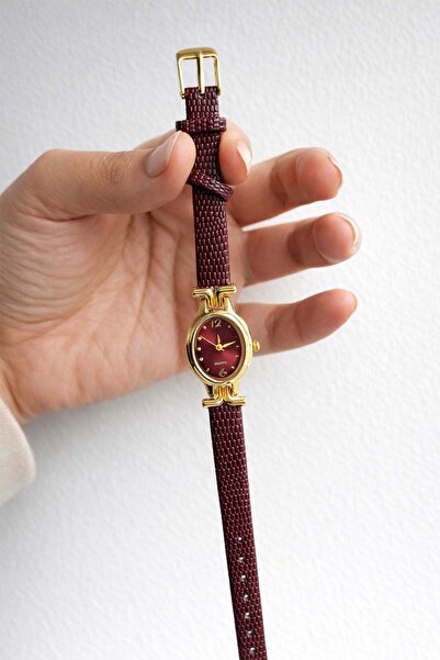 İnogge Pendi Women's Watch with Burgundy Dial, Vintage Oval Model |   Luxury ...