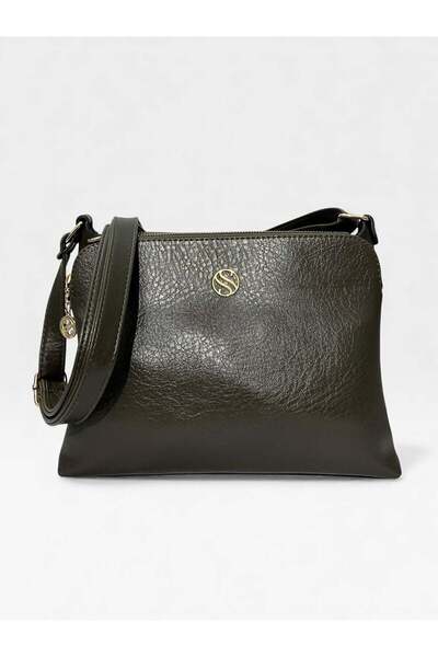 Sanmorris Women's Faux Leather Adjustable Crossbody Shoulder Bag with 4 Compa...