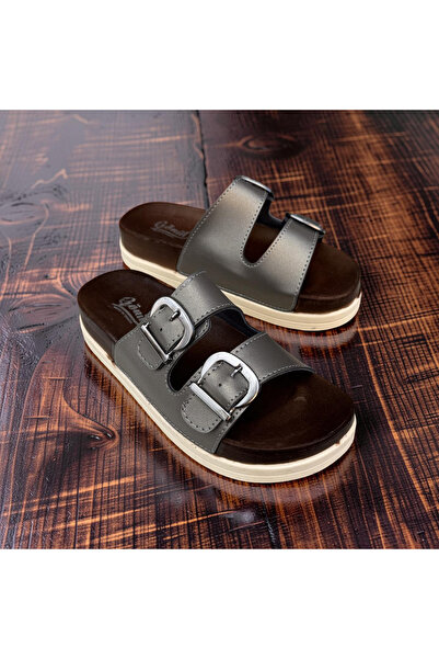 GÖNÜL شبشب نسائي مريح ذو نعل مريح وقابل للتعديل مع مشبك مزدوج