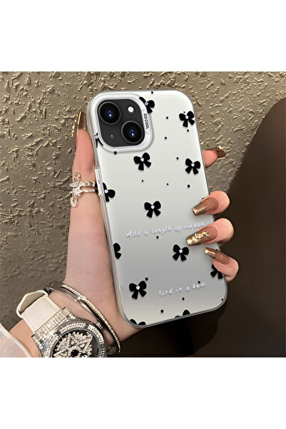 Hontinga iPhone 13 Mini Compatible Silicone Edge Hard Back Anti-Fall Phone Ca...