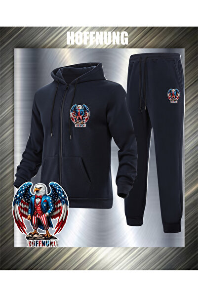 HOFFNUNG UNISEX Σετ φόρμας casual USA Eagle Outdoor με ολόσωμο φερμουάρ