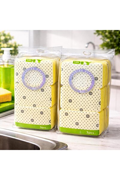 MR M.R Diy Sarı Sünger 3 Adet (2 Paket)
